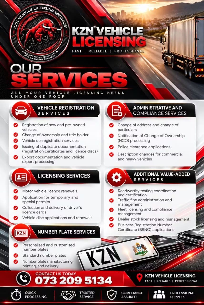 KZN Vehicle Licensing Specialist