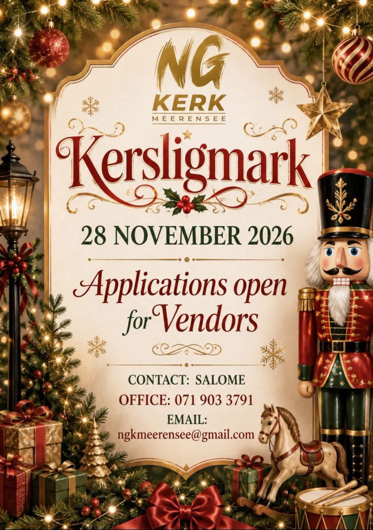 NG Kerk Meerensee Kersligmark 2026
