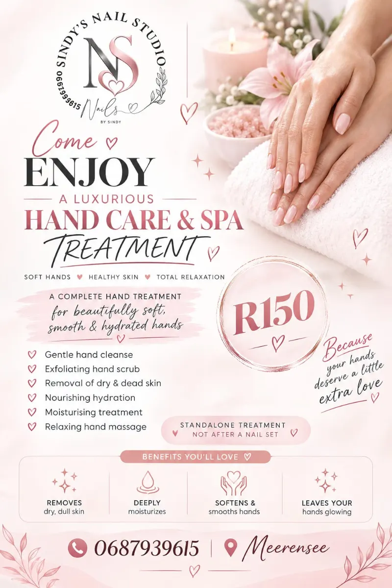 Hand Care & Spa Treatment — R150
