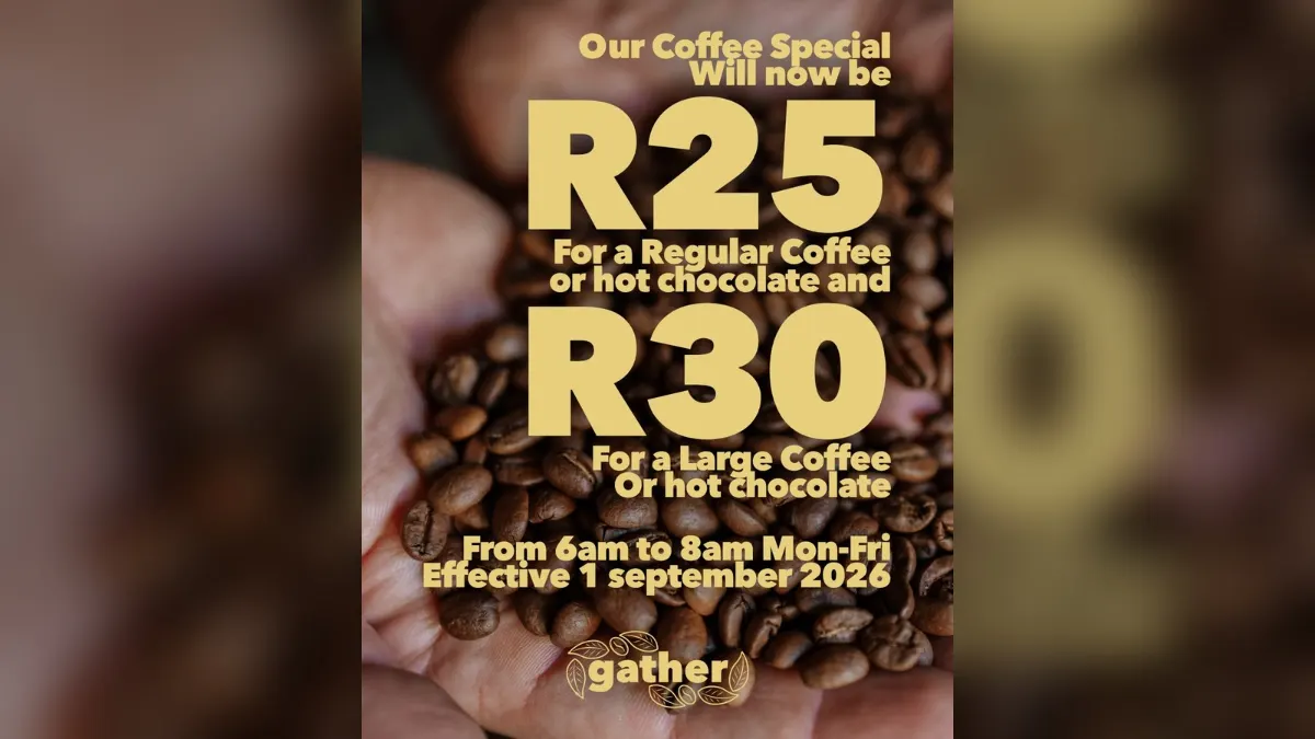 Coffee or Hot Chocolate from R25